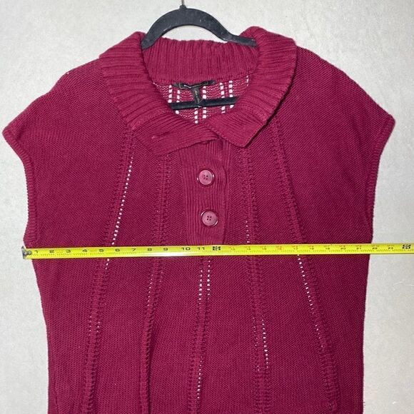 MSRP $138 BCBGMaxAzria Wool Pointelle Knit Sweater Women's Size Large - Picture 7 of 8